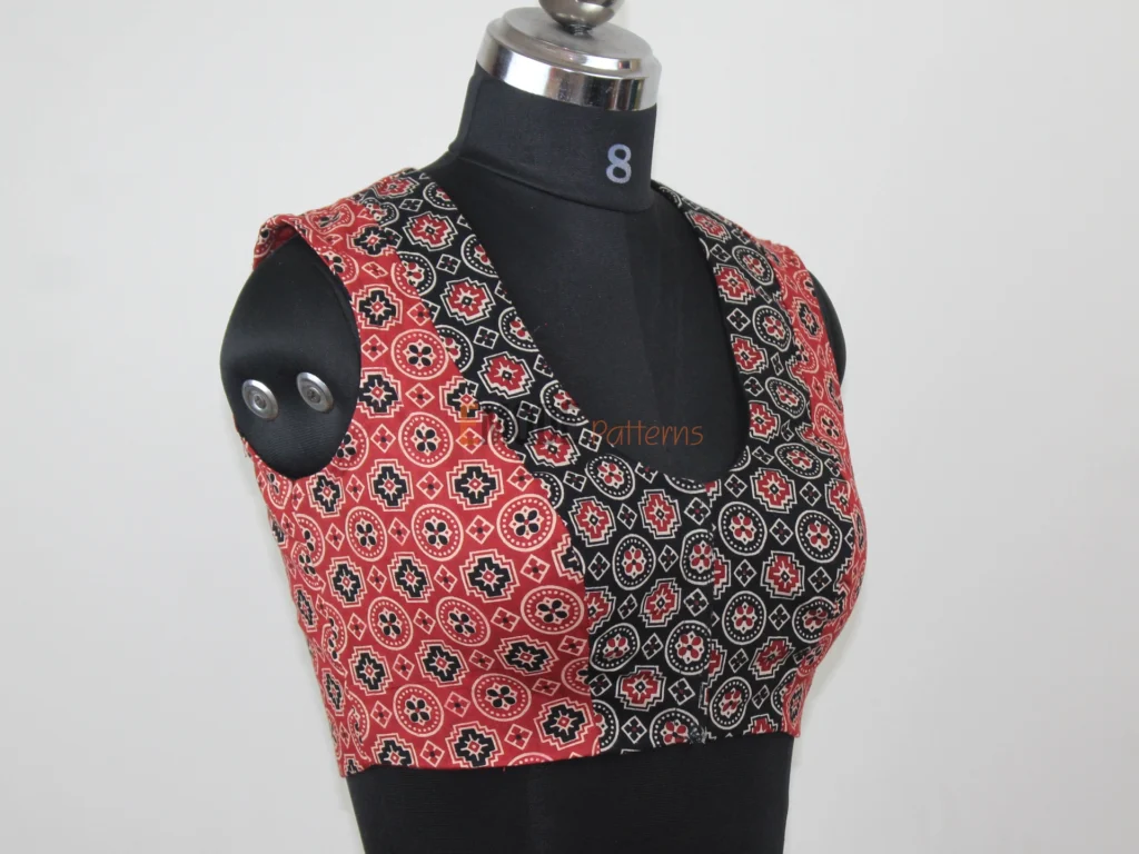 Ajrakh Two Tone Blouse