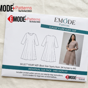 EMODE Patterns: Classic A-Line Kurti Top - Printed Sewing Pattern (Select Size: 34-44)